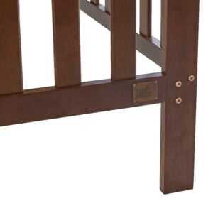 Tutti Bambini Origin Malmo Cot Bed, Cot Top Changer & Mattress Bundle Rich Walnut (30)