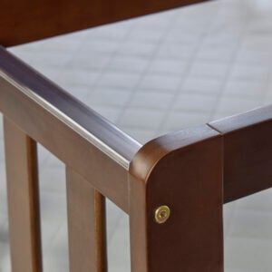 Tutti Bambini Origin Malmo Cot Bed, Cot Top Changer & Mattress Bundle Rich Walnut (31)