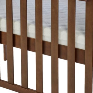 Tutti Bambini Origin Malmo Cot Bed, Cot Top Changer & Mattress Bundle Rich Walnut (32)