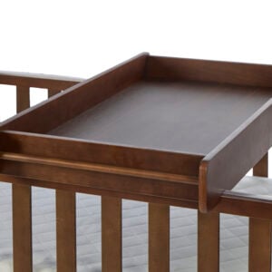 Tutti Bambini Origin Malmo Cot Bed, Cot Top Changer & Mattress Bundle Rich Walnut (33)