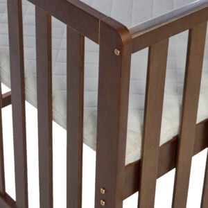 Tutti Bambini Origin Malmo Cot Bed, Cot Top Changer & Mattress Bundle Rich Walnut (34)