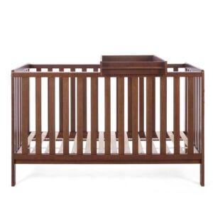 Tutti Bambini Origin Malmo Cot Bed, Cot Top Changer & Mattress Bundle Rich Walnut (35)
