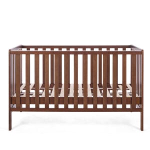 Tutti Bambini Origin Malmo Cot Bed, Cot Top Changer & Mattress Bundle Rich Walnut (9)