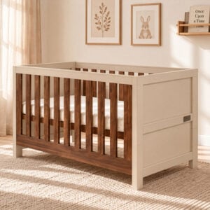 Tutti Bambini Origin Modena Cot Bed Cashmere and Rich Walnut