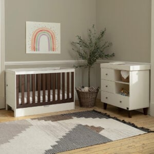 Tutti Bambini Origin Riley Compact 2 Piece Nursery Furniture Set Cashmere Cashmere