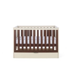 Tutti Bambini Origin Riley Compact Cot Bed with Drawer Cashmere and Rich Walnut (10)