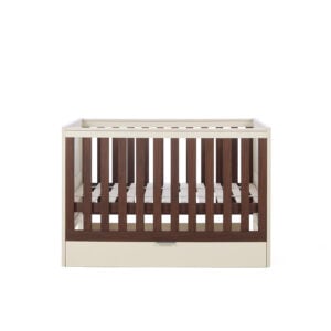 Tutti Bambini Origin Riley Compact Cot Bed with Drawer Cashmere and Rich Walnut (11)