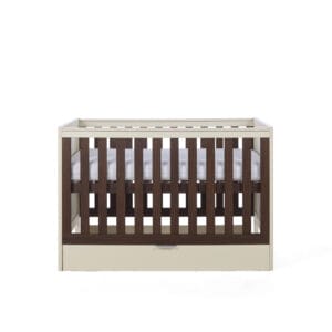 Tutti Bambini Origin Riley Compact Cot Bed with Drawer Cashmere and Rich Walnut (14)