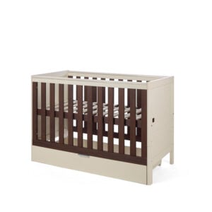 Tutti Bambini Origin Riley Compact Cot Bed with Drawer Cashmere and Rich Walnut (16)