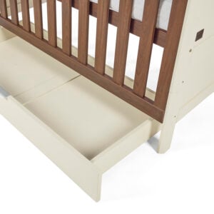 Tutti Bambini Origin Riley Compact Cot Bed with Drawer Cashmere and Rich Walnut (26)