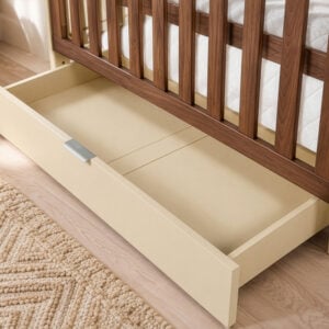 Tutti Bambini Origin Riley Compact Cot Bed with Drawer Cashmere and Rich Walnut (32)