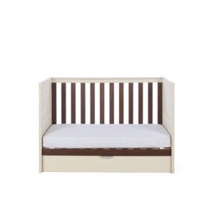 Tutti Bambini Origin Riley Compact Cot Bed with Drawer Cashmere and Rich Walnut (8)