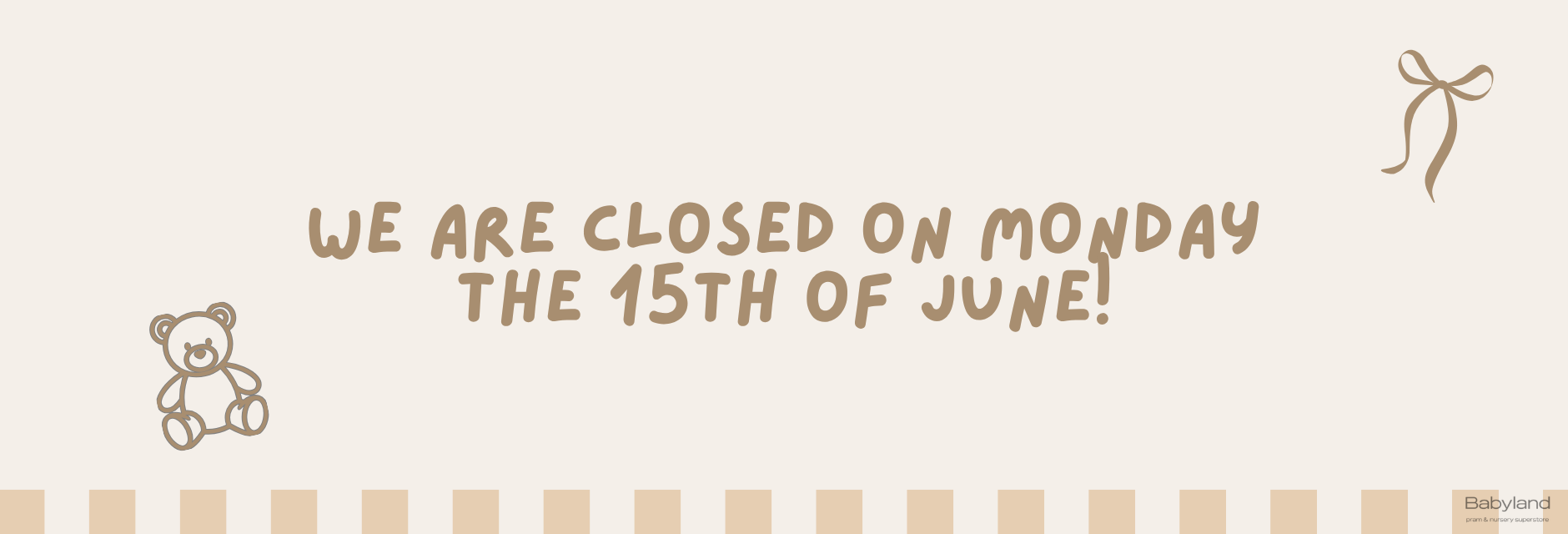 WEBSITE BANNER - MON 15TH JUNE CLOSURE
